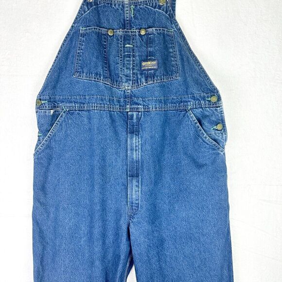 OshKosh B'Gosh Vintage Men's Carpenter Overall Bibs Size 42 Union Made Vestbak - Picture 4 of 10
